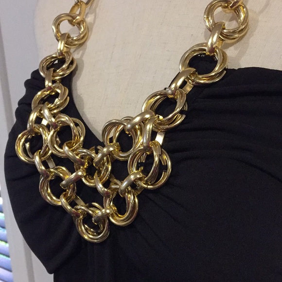 🌟Host Pick🌟LBD with Golden Halter - Picture 3 of 9